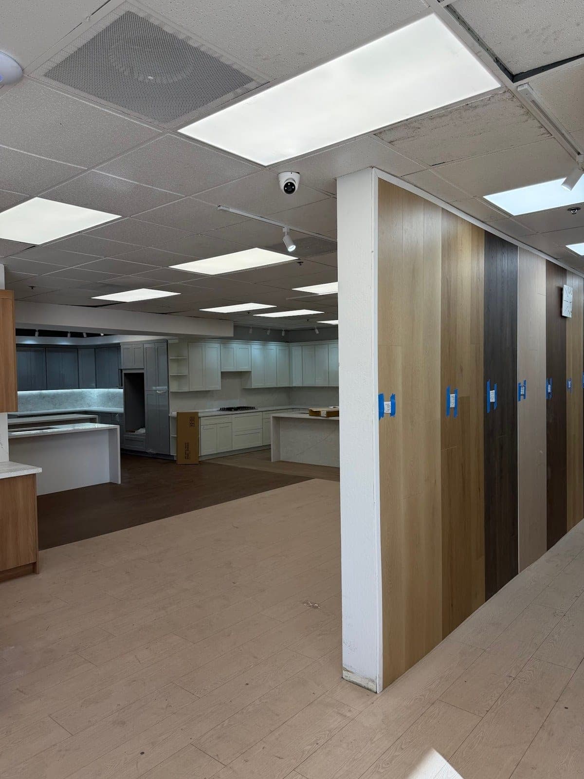 Inside the HS Cabinet & Stone showroom on East Trimble Road