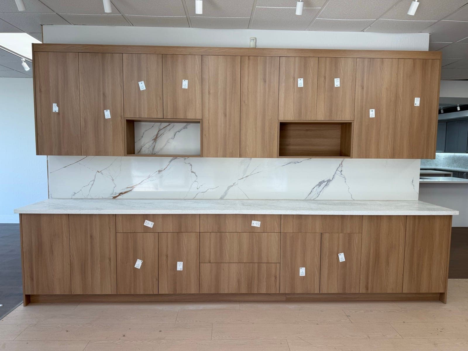 Inside the HS Cabinet & Stone showroom on East Trimble Road