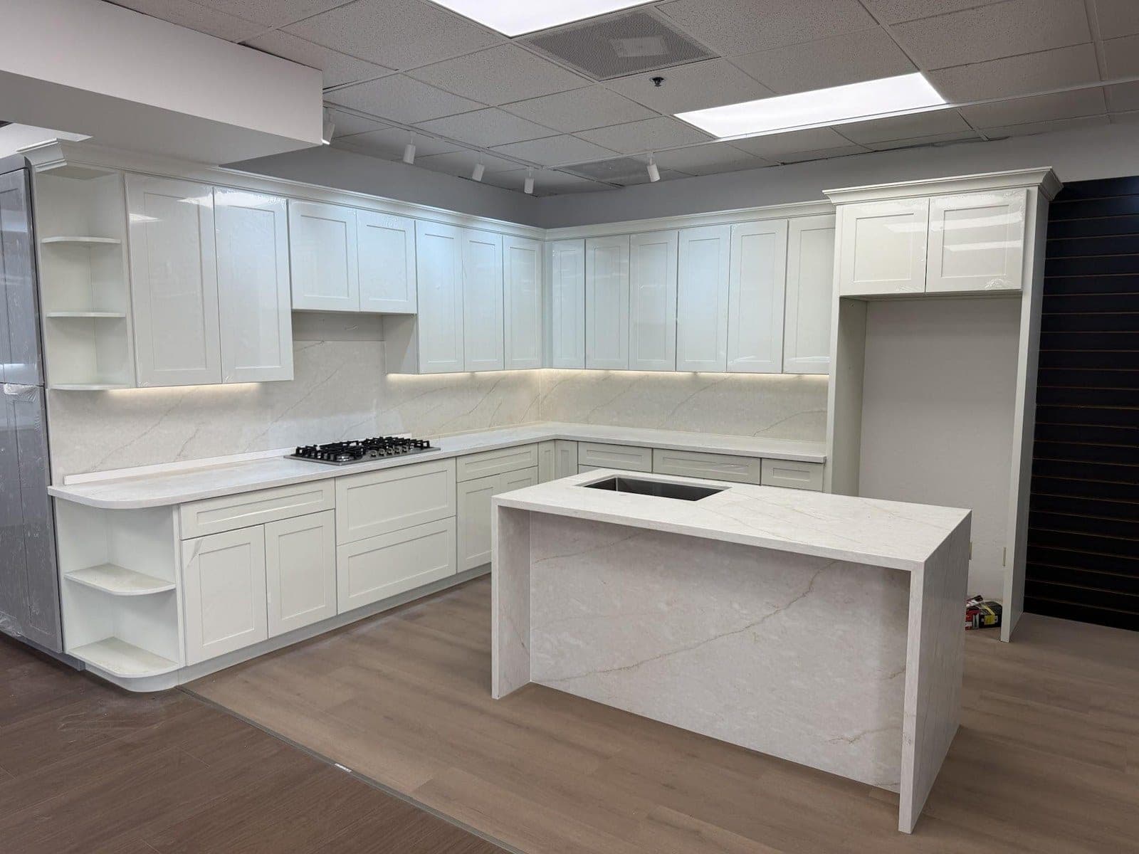 American line cabinetry in the HS Cabinet & Stone showroom